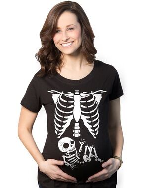 Glow in Dark Halloween Maternity Shirt